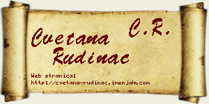 Cvetana Rudinac vizit kartica